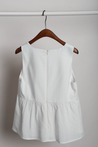 With Love Sleeveless Blouse Cream