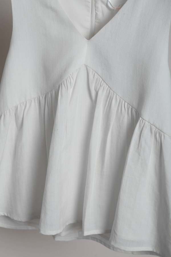 With Love Sleeveless Blouse Cream
