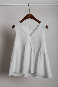 With Love Sleeveless Blouse Cream