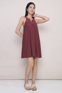 Zen Racerfront Dress Burgundy