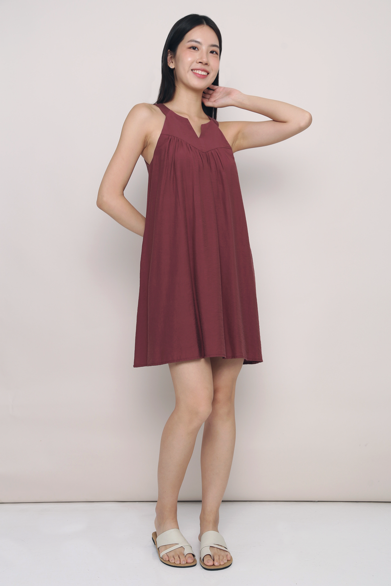 Zen Racerfront Dress Burgundy