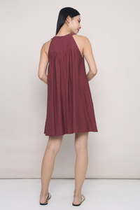 Zen Racerfront Dress Burgundy