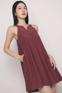 Zen Racerfront Dress Burgundy