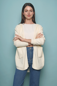Ashleigh Oversized Hooded Cardigan Malt