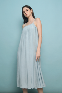 Axio Strappy Textured Midi Dress Sky