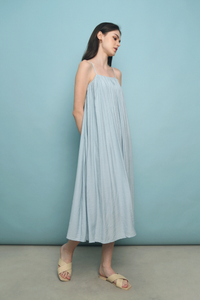 Axio Strappy Textured Midi Dress Sky