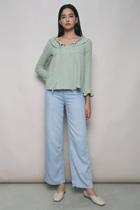 Benie Ruffle Sleeves Top Mint