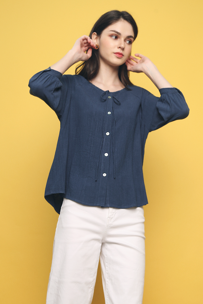 Benji Resort Blouse Navy