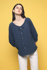 Benji Resort Blouse Navy