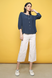 Benji Resort Blouse Navy
