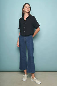 Brooks Cropped Shirt Black