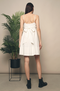 Gwella Pleated Strappy Dress White