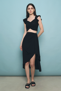 Enchanted Sweetheart Cropped Top Black