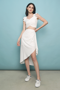 Enchanted Drape Skirt White