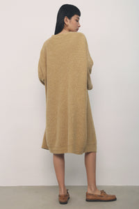 Floy Long Knit Cardigan Sand (Restock)