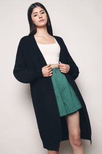Floy Long Knit Cardigan Black (Restock)