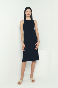 Gwendolyn Bare Minimal Midi Dress Black (Restock)