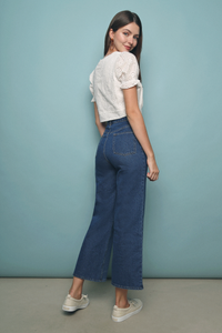 Hayden Wide Leg Denim Pants Dark Denim