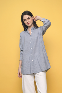 Helen Stripe Shirt Navy