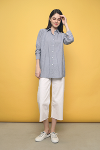 Helen Stripe Shirt Navy