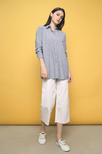 Helen Stripe Shirt Navy