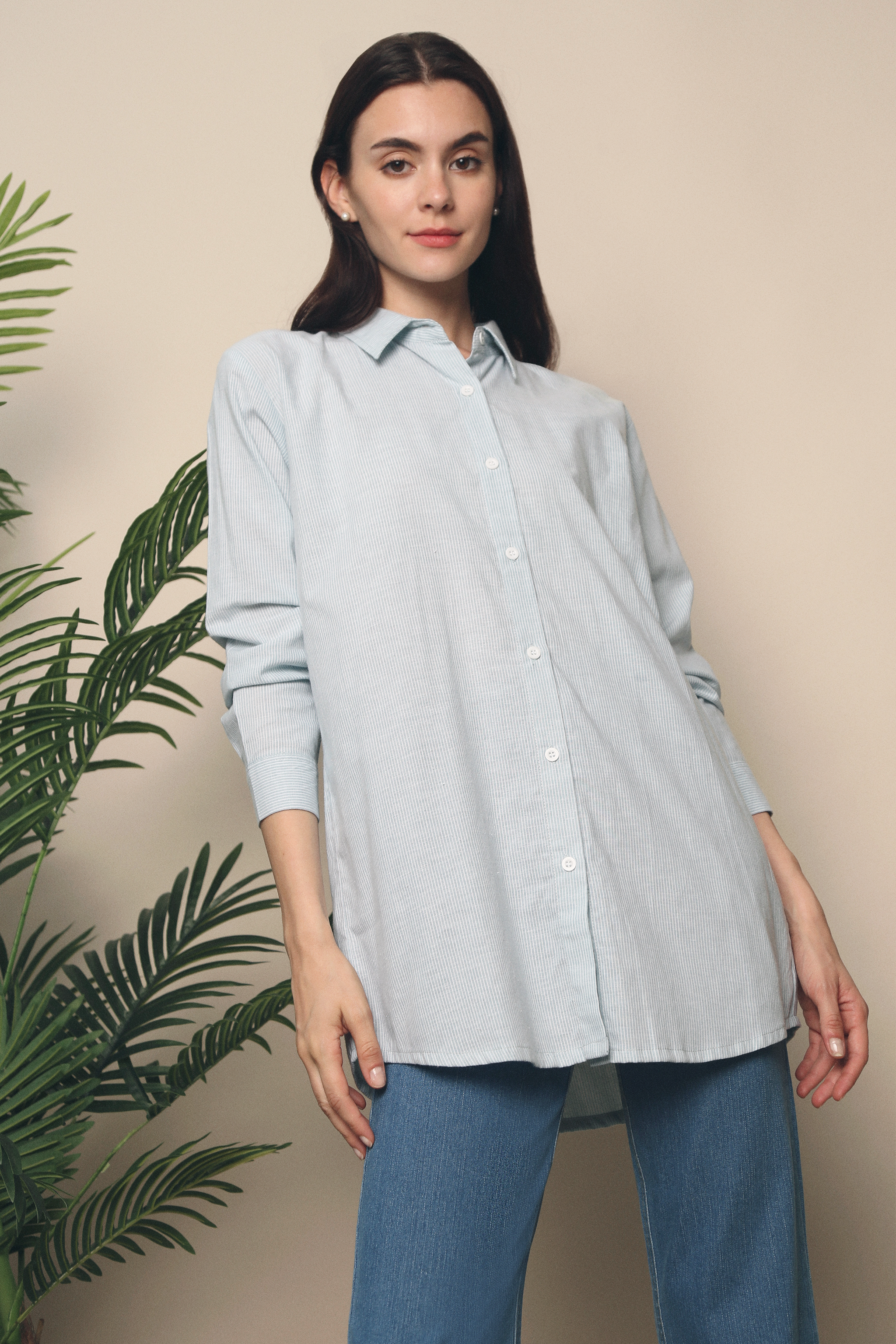 Helen Stripe Shirt Blue