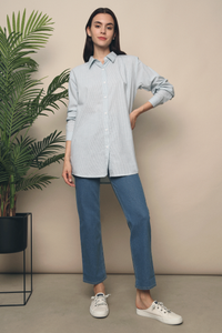 Helen Stripe Shirt Blue