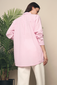 Helen Stripe Shirt Pink