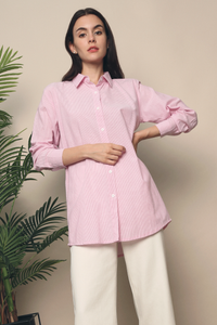 Helen Stripe Shirt Pink