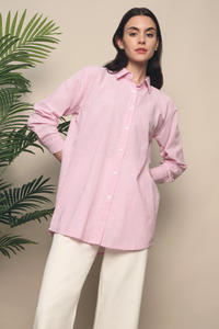 Helen Stripe Shirt Pink