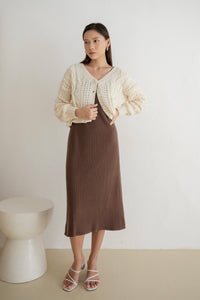 Gretel Cable Knit Cardigan Cream