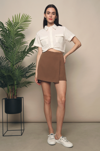 Ingrid Cropped Shirt White