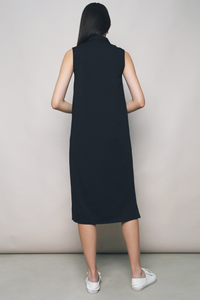Isla Polo Midi Dress Black (Restock)