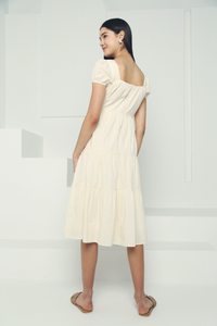 Izzie Tiered Midi Dress Malt (Restock)
