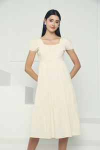 Izzie Tiered Midi Dress Malt (Restock)