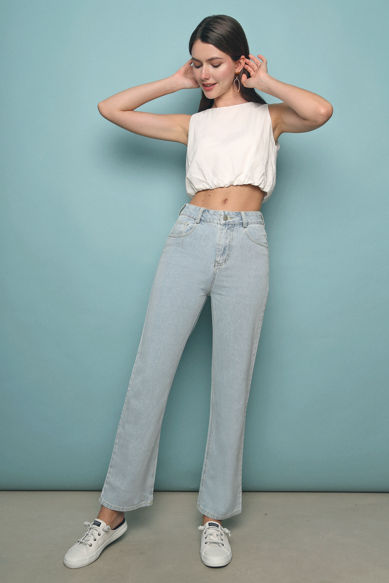 Jacky Straight Leg Denim Jeans Light Denim