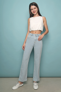 Jacky Straight Leg Denim Jeans Light Denim