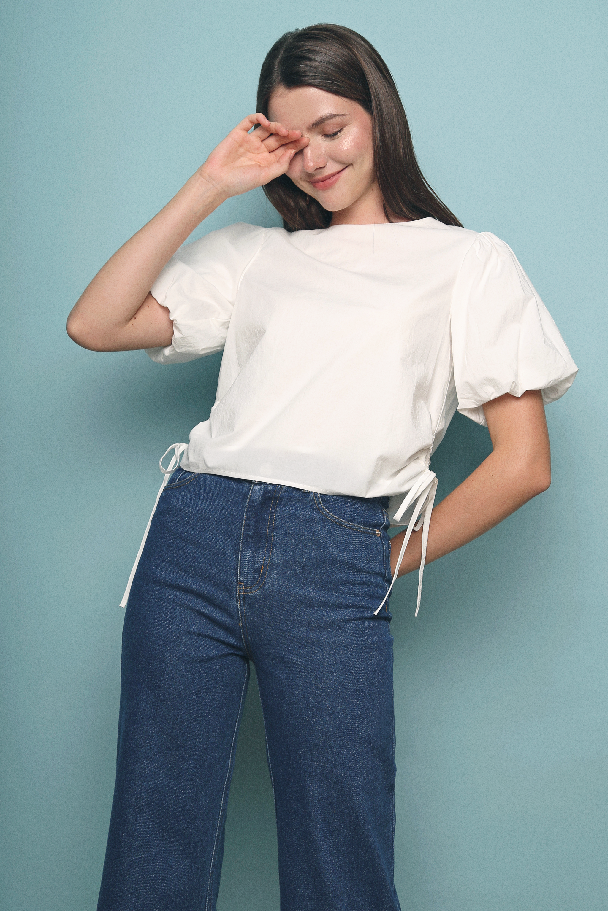Jensa Hoop Cotton Top White