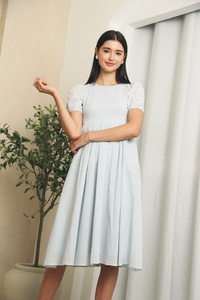 Lovis Scoop Back Midi Dress Blue
