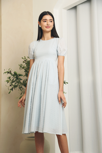 Lovis Scoop Back Midi Dress Blue