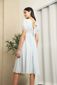 Lovis Scoop Back Midi Dress Blue