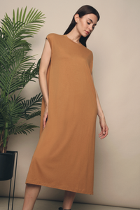 Luka Muscle Tank Midi Dress Caramel
