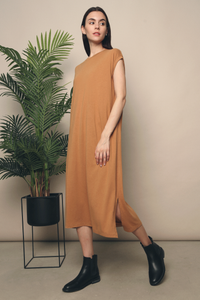 Luka Muscle Tank Midi Dress Caramel