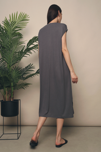 Luka Muscle Tank Midi Dress Grey