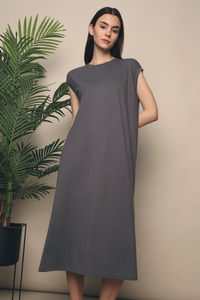 Luka Muscle Tank Midi Dress Grey