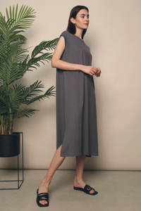 Luka Muscle Tank Midi Dress Grey