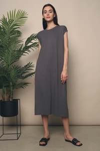 Luka Muscle Tank Midi Dress Grey