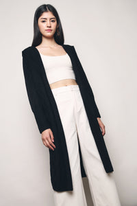 Bonds Hooded Long Knit Cardigan Black (Restock)