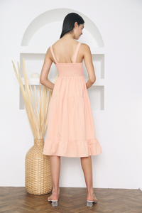 Miu Cotton Midi Dress Dust Pink