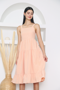 Miu Cotton Midi Dress Dust Pink